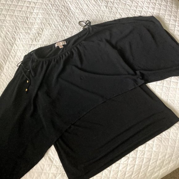 Michael Kors Plus Size Black Crepe Dress Top - Picture 8 of 10